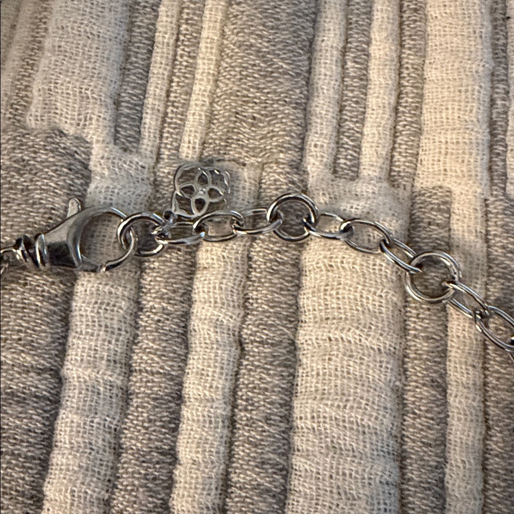 Kendra Scott Silver and Blue Necklace - Picture 2 of 3